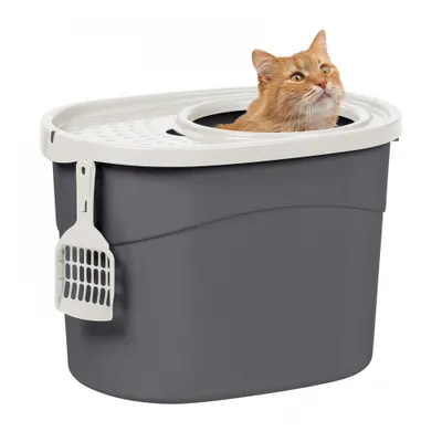 Maison de Toilette pour Chat avec Pelle, Max 7 kg, Ouverture en Haut