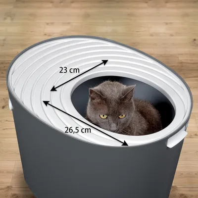 Maison de Toilette pour Chat avec Pelle, Max 7 kg, Ouverture en Haut