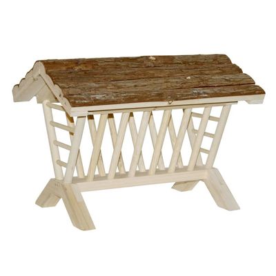 Kerbl Râtelier à foin Nature 45x32x33 cm Bois