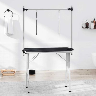 vidaXL - Table de toilettage - Acier inoxydable