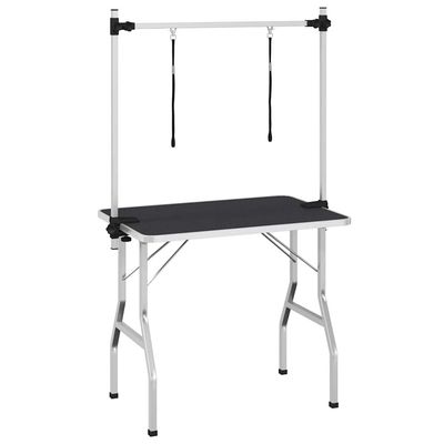 vidaXL - Table de toilettage - Acier inoxydable