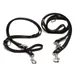 Beeztees Hundeleine Leder, verstellbar schwarz