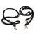 Beeztees Hundeleine Leder, verstellbar schwarz Beeztees Hundeleine Leder, verstellbar schwarz