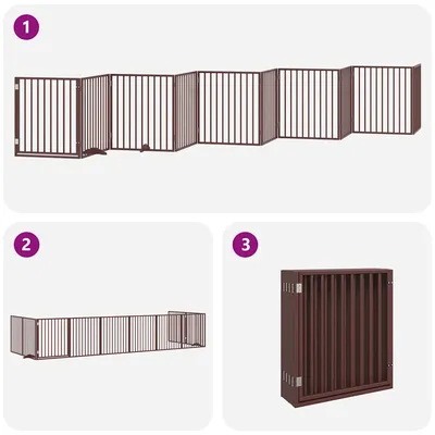 vidaXL - Barrière pour chien - Pliable 10 panneaux