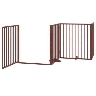 vidaXL - Barrière pour chien - Pliable 12 panneaux bois