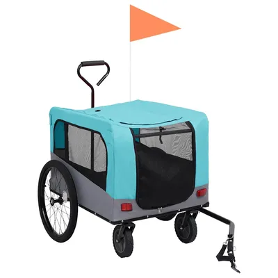 vidaXL remorque de vélo pour animaux de compagnie Tissu