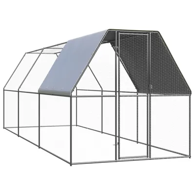 vidaXL cage pour poulets Acier