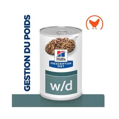 HILL'S - Hill's Prescription Diet W/D Chien – Pâtée Poulet Poids Diabète HILL'S - Hill's Prescription Diet W/D Chien – Pâtée Poulet Poids Diabète