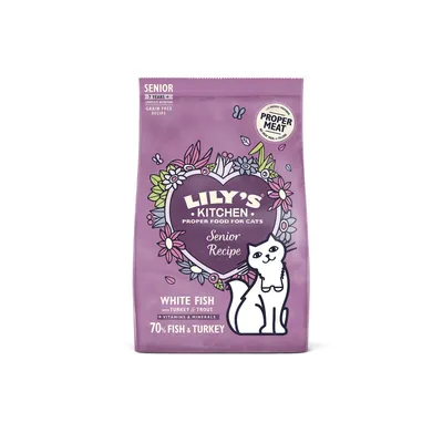 LILY'S KITCHEN - Croquettes Chat Senior - Poisson Dinde Truite LILY'S KITCHEN - Croquettes Chat Senior - Poisson Dinde Truite