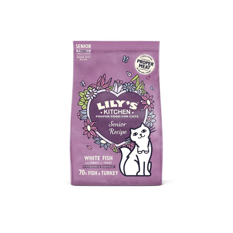 LILY'S KITCHEN - Croquettes Chat Senior - Poisson Dinde Truite