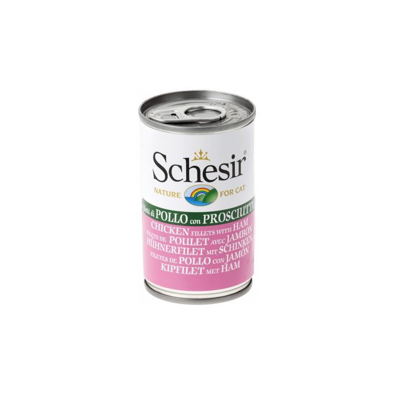 - Pâtée en gelée poulet/jambon chat (boite 140g) - SCHESIR