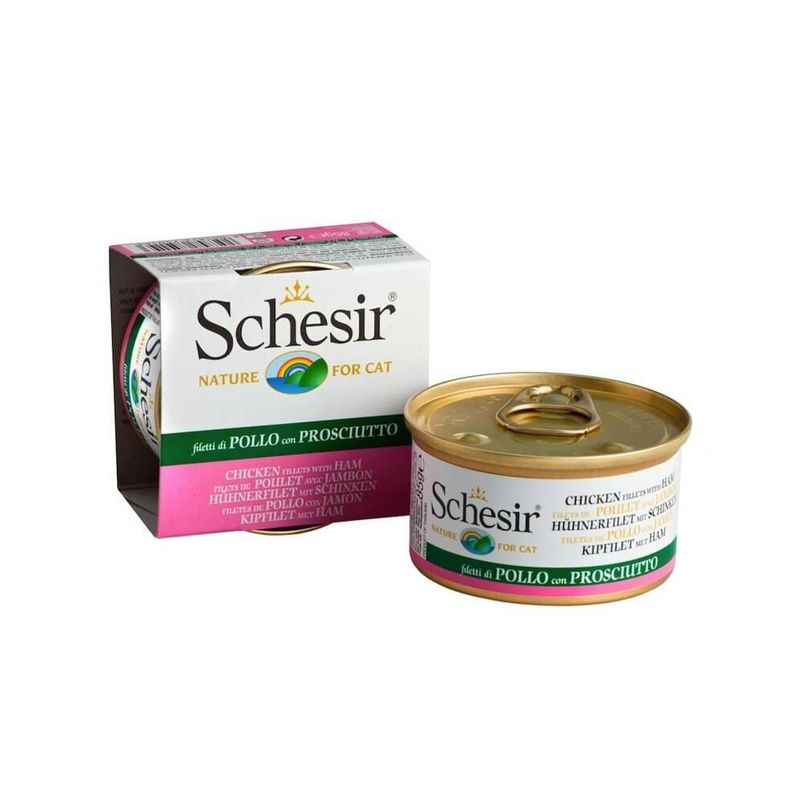 SCHESIR - Pâtée en gelée poulet/jambon chat (boite 85g) - SCHESIR