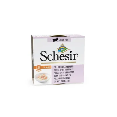 SCHESIR - Pâtée Chat - Filets en Sauce Poulet Crevettes SCHESIR - Pâtée Chat - Filets en Sauce Poulet Crevettes