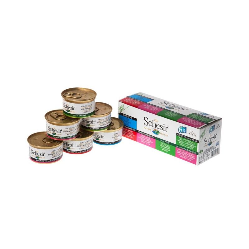 - Pack pâtée en gelée 6 saveurs chat (boite 6x85g) - SCHESIR