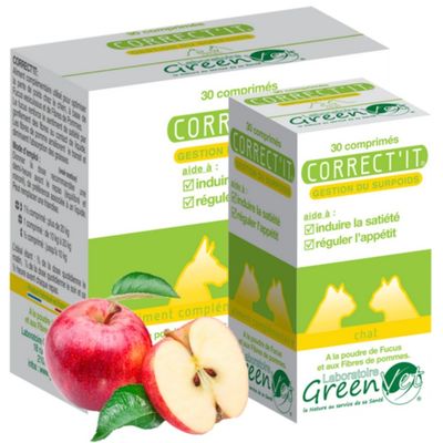 GREENVET - Comprimé contrôle du poids chat - Correct'it