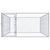 2 x 2 x 1 m , Argent, Acier
