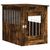 55 x 75 x 65 cm , Marron, Bois et acier