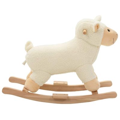 Prolenta Premium - Mouton à bascule Peluche 78x34x58 cm Blanc