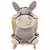 Prolenta Premium - Âne à bascule avec dossier Peluche 60x32x55 cm Gris
