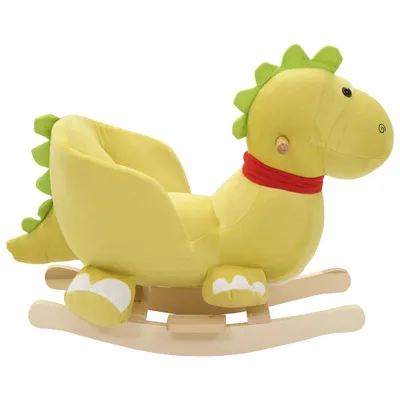 Prolenta Premium - Dragon à bascule avec dossier Peluche 60x32x53 cm Vert c