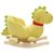 Prolenta Premium - Dragon à bascule avec dossier Peluche 60x32x53 cm Vert c