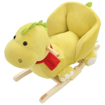 Prolenta Premium - Dragon à bascule avec dossier Peluche 60x32x53 cm Vert c