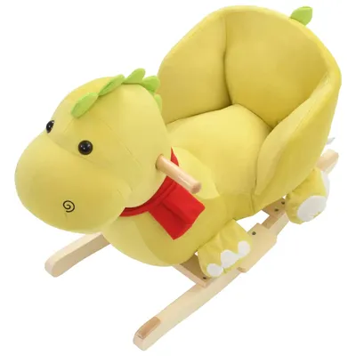 Prolenta Premium - Dragon à bascule avec dossier Peluche 60x32x53 cm Vert c