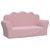 Prolenta Premium - Canapé pour enfants 2 places Rose Peluche douce