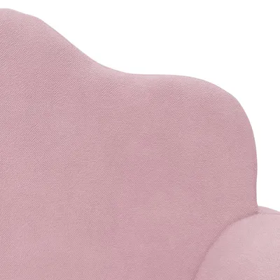Prolenta Premium - Canapé pour enfants 2 places Rose Peluche douce