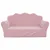 Prolenta Premium - Canapé pour enfants 2 places Rose Peluche douce