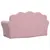 Prolenta Premium - Canapé pour enfants 2 places Rose Peluche douce