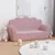 Prolenta Premium - Canapé pour enfants 2 places Rose Peluche douce