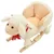Prolenta Premium - Mouton à bascule avec dossier Peluche 60x32x50 cm Blanc