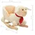 Prolenta Premium - Mouton à bascule avec dossier Peluche 60x32x50 cm Blanc