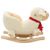Prolenta Premium - Mouton à bascule avec dossier Peluche 60x32x50 cm Blanc