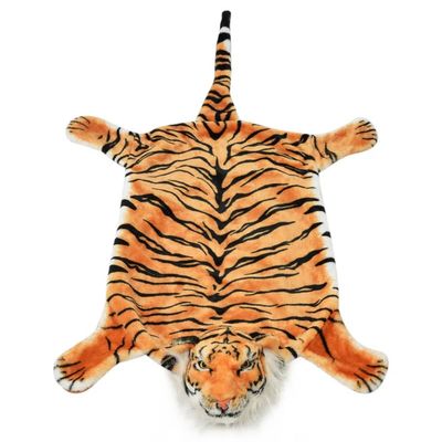Prolenta Premium - Tapis en peluche en forme de tigre 144 cm Marron