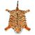 Prolenta Premium - Tapis en peluche en forme de tigre 144 cm Marron