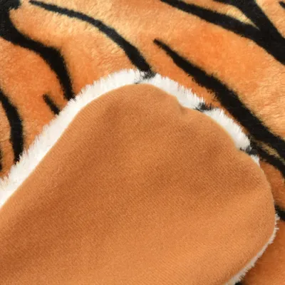 Prolenta Premium - Tapis en peluche en forme de tigre 144 cm Marron