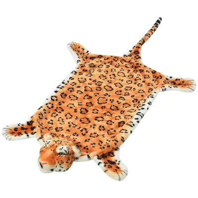 Prolenta Premium - Tapis en peluche en forme de léopard 139 cm Marron