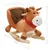 Prolenta Premium - Cheval à bascule avec dossier Peluche 60x32x50 cm Marron