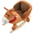 Prolenta Premium - Cheval à bascule avec dossier Peluche 60x32x50 cm Marron
