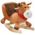 Prolenta Premium - Cheval à bascule avec dossier Peluche 60x32x50 cm Marron