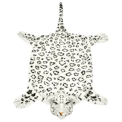 Prolenta Premium - Tapis en peluche en forme de léopard 139 cm Blanc