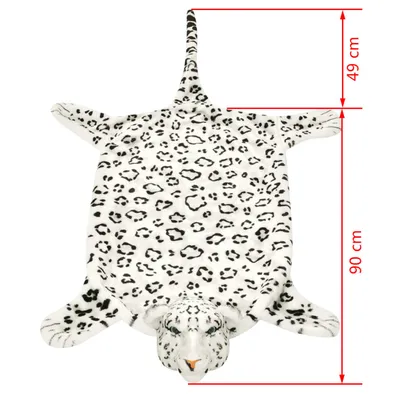 Prolenta Premium - Tapis en peluche en forme de léopard 139 cm Blanc