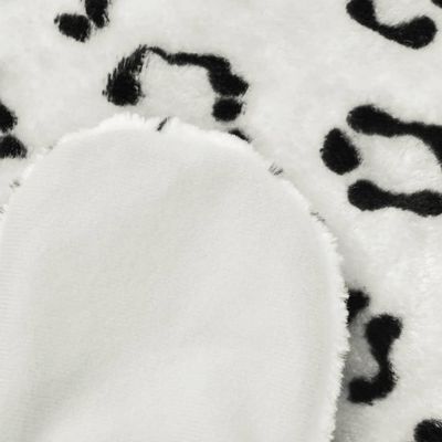 Prolenta Premium - Tapis en peluche en forme de léopard 139 cm Blanc