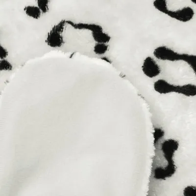 Prolenta Premium - Tapis en peluche en forme de léopard 139 cm Blanc