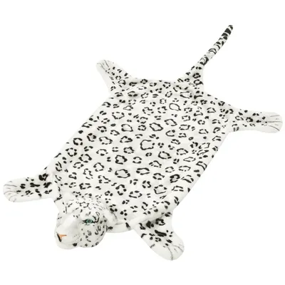 Prolenta Premium - Tapis en peluche en forme de léopard 139 cm Blanc