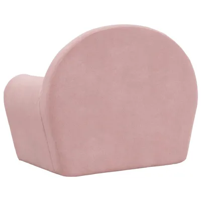 Prolenta Premium - Canapé pour enfants Rose Peluche douce