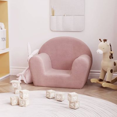 Prolenta Premium - Canapé pour enfants Rose Peluche douce