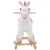 Prolenta Premium - Licorne à bascule Peluche 65x32x58 cm Blanc et rose